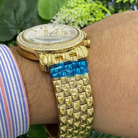 Reloj Giorgio Milano de lujo para mujer, cronógrafo plateado, cristales Swarovsk